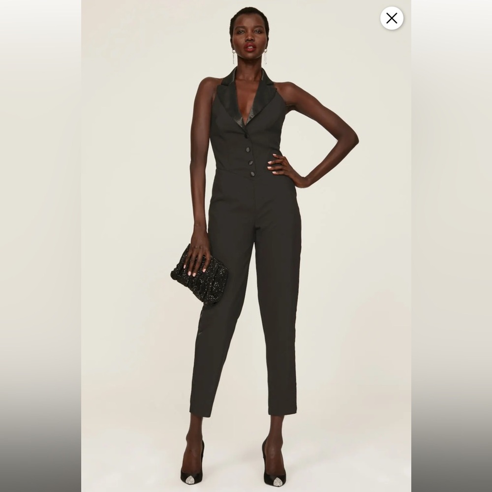 ASHLEY PARK Nightcap Tuxedo Jumpsuit